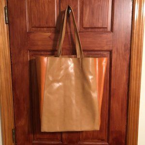 Large tan vegan leather tote bag Sorial